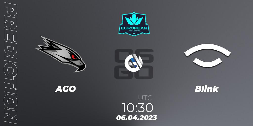 Pronóstico AGO - Blink. 06.04.2023 at 10:30, Counter-Strike (CS2), European Pro League Season 7