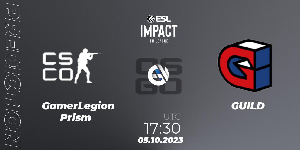 Pronóstico GamerLegion Prism - GUILD. 05.10.23, CS2 (CS:GO), ESL Impact League Season 4: European Division
