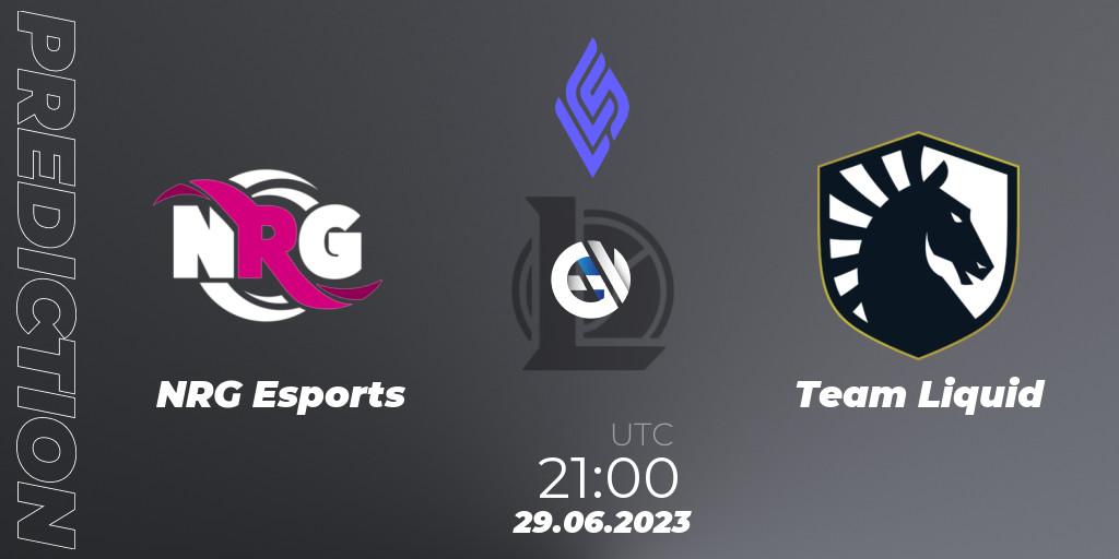 Pronóstico NRG Esports - FlyQuest. 29.06.23, LoL, LCS Summer 2023 - Group Stage