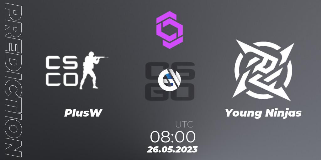Pronóstico PlusW - Young Ninjas. 26.05.2023 at 08:00, Counter-Strike (CS2), CCT West Europe Series 4 Closed Qualifier