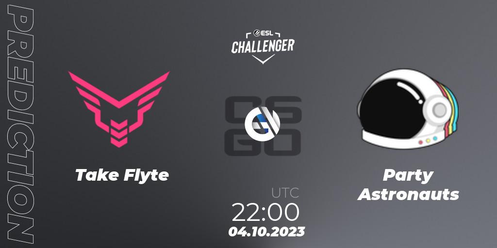 Pronóstico Take Flyte - Party Astronauts. 04.10.2023 at 22:10, Counter-Strike (CS2), ESL Challenger at DreamHack Winter 2023: North American Open Qualifier