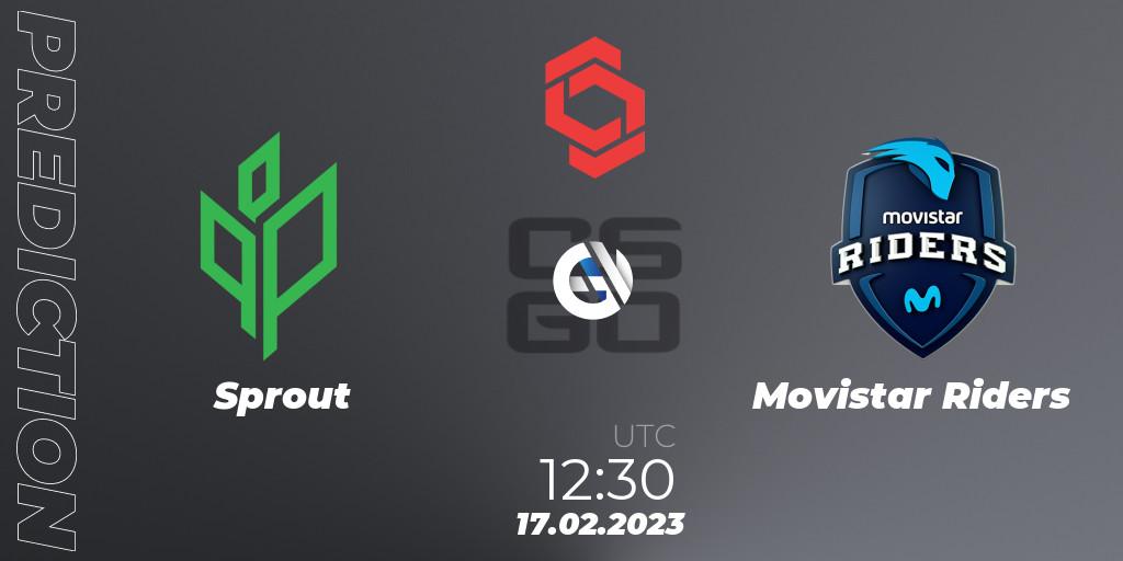 Pronóstico Sprout - Movistar Riders. 17.02.2023 at 12:20, Counter-Strike (CS2), CCT Central Europe Series Finals #1