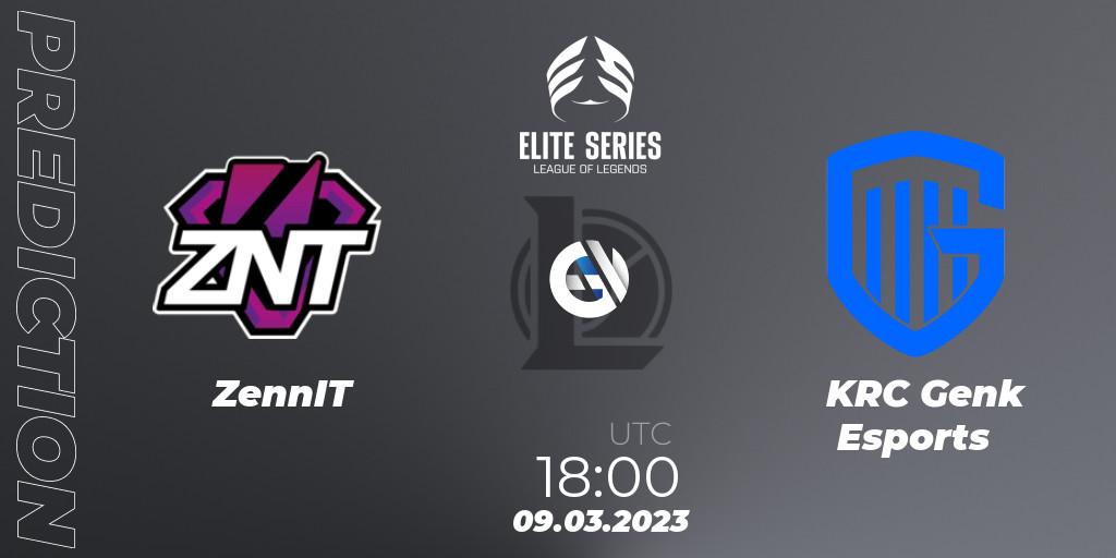 Pronóstico ZennIT - KRC Genk Esports. 09.03.2023 at 21:00, LoL, Elite Series Spring 2023 - Group Stage