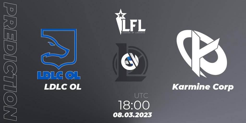 Pronóstico LDLC OL - Karmine Corp. 08.03.2023 at 18:00, LoL, LFL Spring 2023 - Group Stage