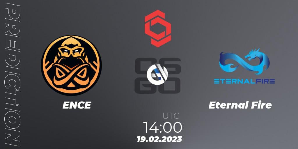 Pronóstico ENCE - Eternal Fire. 19.02.2023 at 14:10, Counter-Strike (CS2), CCT Central Europe Series Finals #1
