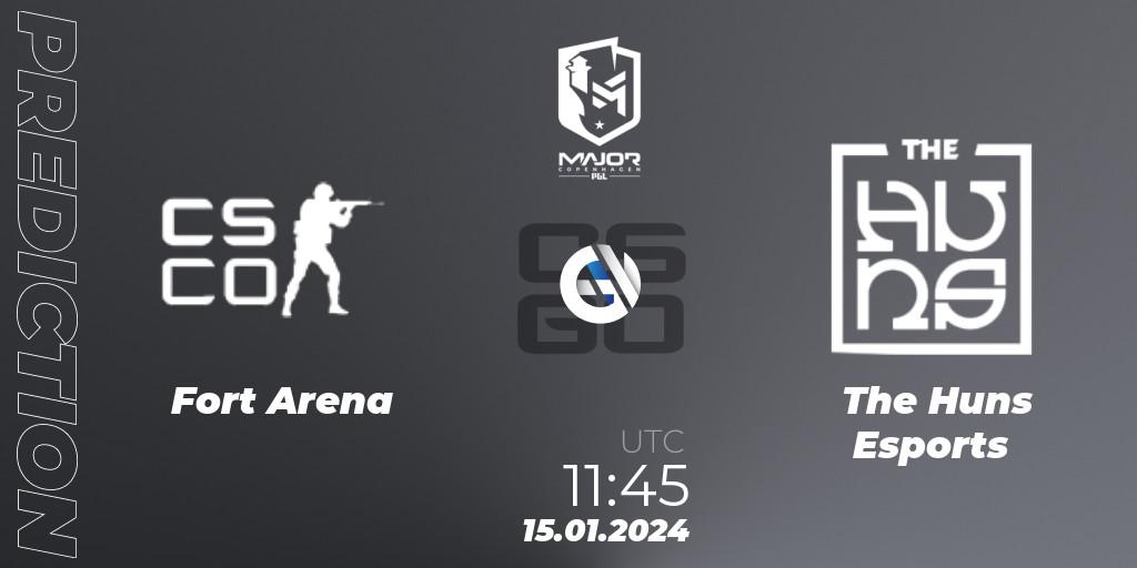 Pronóstico Fort Arena - The Huns Esports. 15.01.2024 at 12:15, Counter-Strike (CS2), PGL CS2 Major Copenhagen 2024 East Asia RMR Open Qualifier