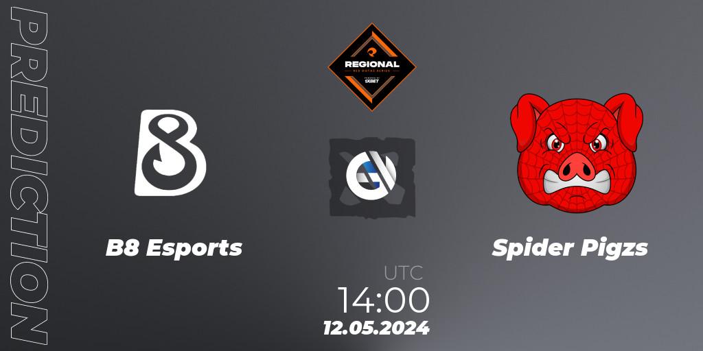 Pronóstico B8 Esports - Spider Pigzs. 12.05.2024 at 14:30, Dota 2, RES Regional Series: EU #2