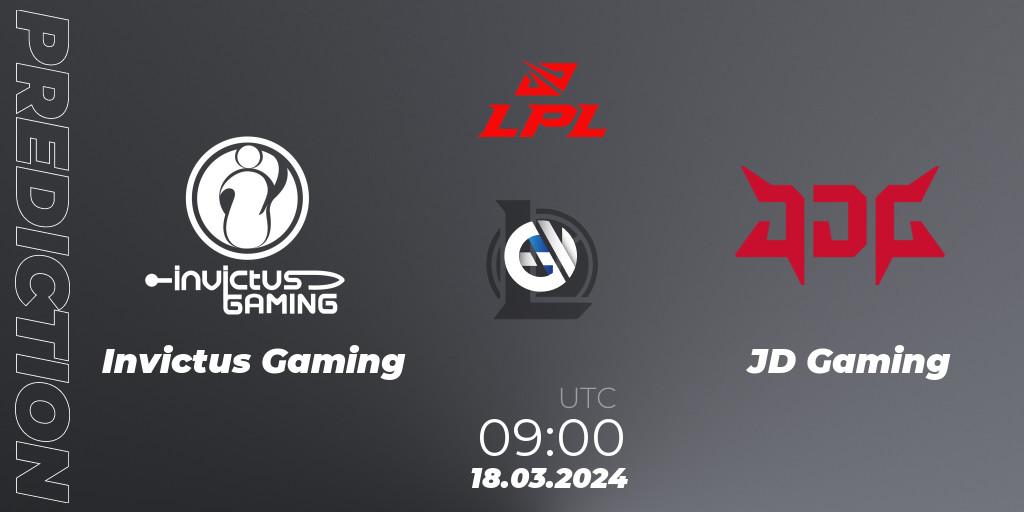 Pronóstico Invictus Gaming - JD Gaming. 18.03.2024 at 09:00, LoL, LPL Spring 2024 - Group Stage
