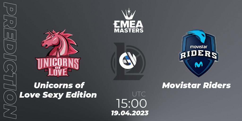Pronóstico Unicorns of Love Sexy Edition - Movistar Riders. 19.04.2023 at 15:00, LoL, EMEA Masters Spring 2023 - Playoffs