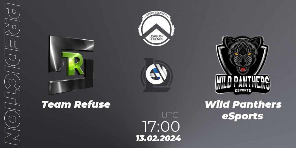 Pronóstico Team Refuse - Wild Panthers eSports. 13.02.2024 at 17:00, LoL, GLL Spring 2024