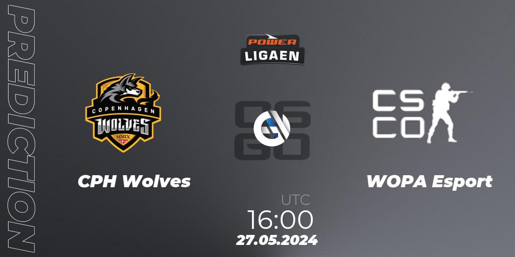 Pronóstico CPH Wolves - WOPA Esport. 27.05.2024 at 16:00, Counter-Strike (CS2), Dust2.dk Ligaen Season 26