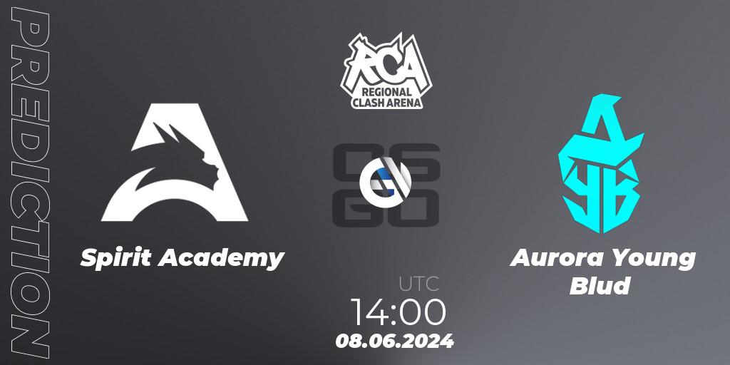 Pronóstico Spirit Academy - Aurora Young Blud. 08.06.2024 at 14:00, Counter-Strike (CS2), Regional Clash Arena CIS