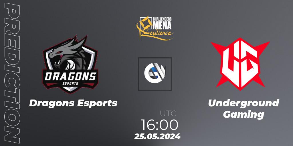 Pronóstico Dragons Esports - Underground Gaming. 25.05.2024 at 16:00, VALORANT, VALORANT Challengers 2024 MENA: Resilience Split 2 - GCC and Iraq