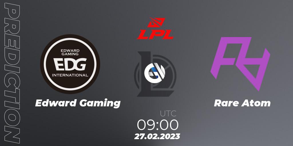Pronóstico Edward Gaming - Rare Atom. 27.02.2023 at 09:00, LoL, LPL Spring 2023 - Group Stage