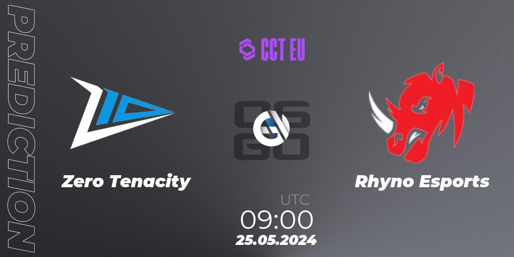 Pronóstico Zero Tenacity - Rhyno Esports. 25.05.2024 at 09:00, Counter-Strike (CS2), CCT Season 2 Europe Series 4