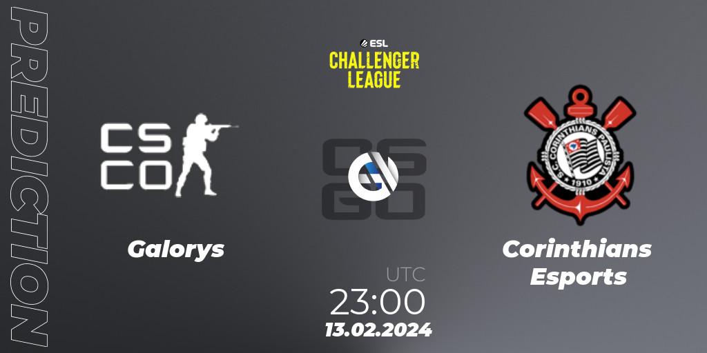 Pronóstico Galorys - Corinthians Esports. 23.02.2024 at 22:00, Counter-Strike (CS2), ESL Challenger League Season 47: South America