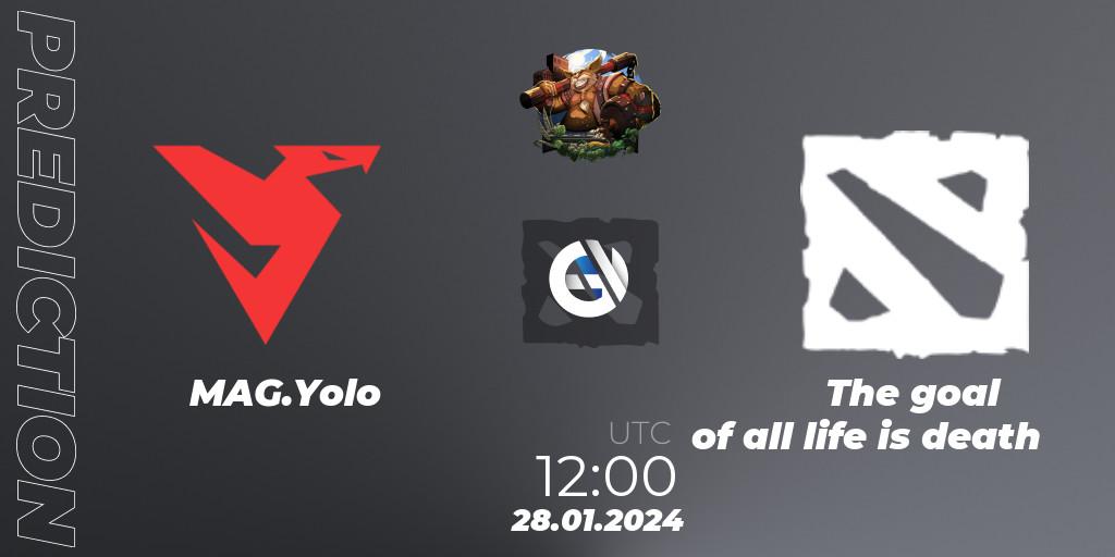 Pronóstico MAG.Yolo - The goal of all life is death. 28.01.2024 at 12:00, Dota 2, ESL One Birmingham 2024: China Closed Qualifier