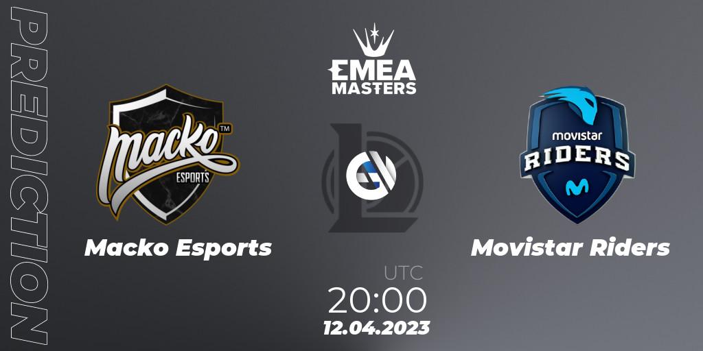 Pronóstico Macko Esports - Movistar Riders. 12.04.2023 at 20:00, LoL, EMEA Masters Spring 2023 - Group Stage
