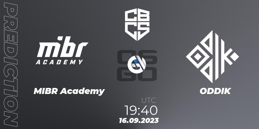 Pronóstico MIBR Academy - ODDIK. 16.09.2023 at 19:10, Counter-Strike (CS2), CBCS 2023 Season 2