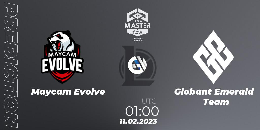 Pronóstico Maycam Evolve - Globant Emerald Team. 11.02.2023 at 01:15, LoL, Liga Master Opening 2023 - Group Stage