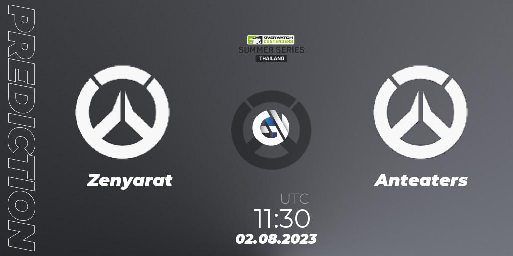 Pronóstico Zenyarat - Anteaters. 02.08.2023 at 12:00, Overwatch, Overwatch Contenders 2023 Summer Series: Thailand