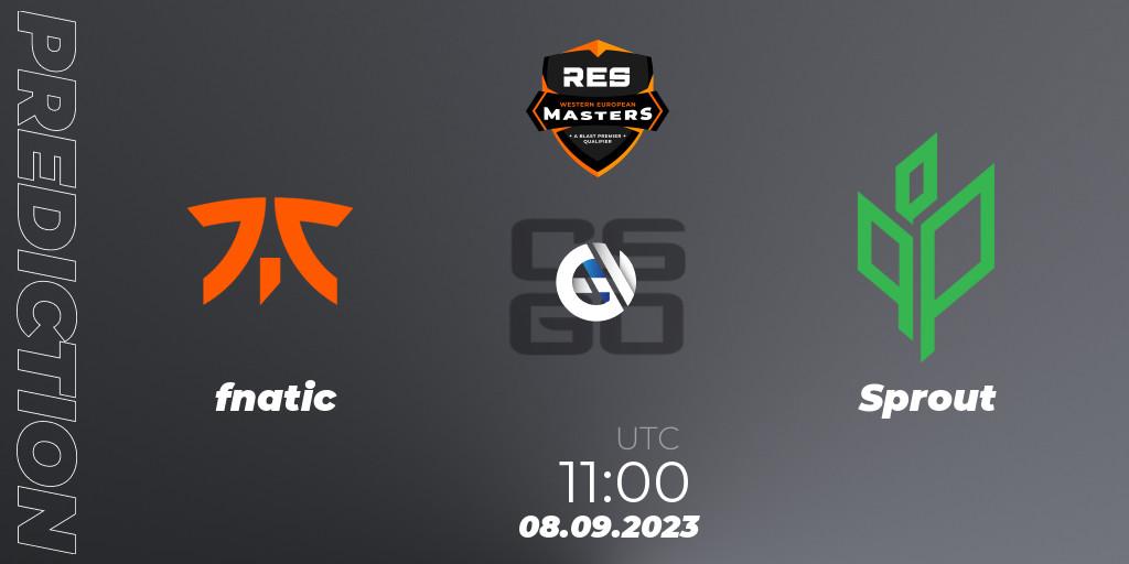Pronóstico fnatic - Sprout. 08.09.2023 at 11:00, Counter-Strike (CS2), RES Western European Masters: Fall 2023