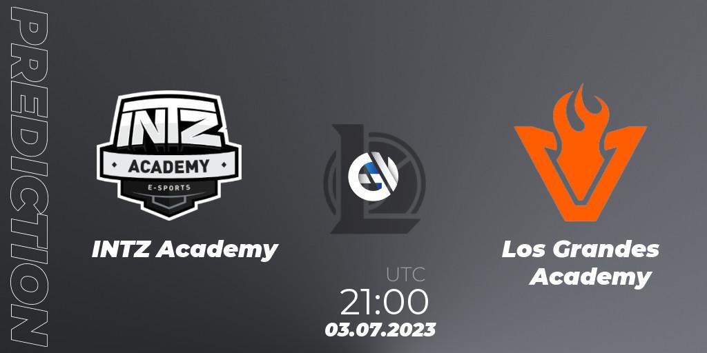 Pronóstico INTZ Academy - Los Grandes Academy. 03.07.2023 at 21:00, LoL, CBLOL Academy Split 2 2023 - Group Stage