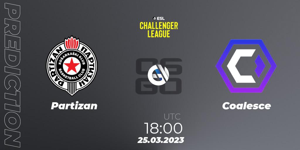 Pronóstico Partizan - Coalesce. 25.03.23, CS2 (CS:GO), ESL Challenger League Season 44 Relegation: Europe