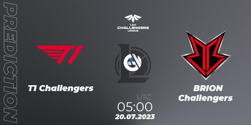 Pronóstico T1 Challengers - BRION Challengers. 20.07.23, LoL, LCK Challengers League 2023 Summer - Group Stage
