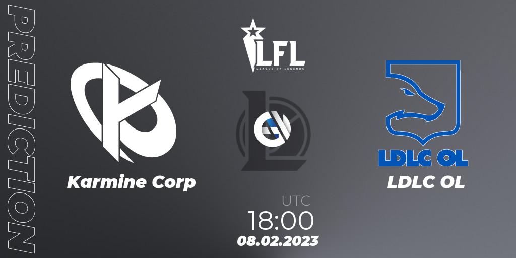 Pronóstico Karmine Corp - LDLC OL. 08.02.2023 at 18:00, LoL, LFL Spring 2023 - Group Stage
