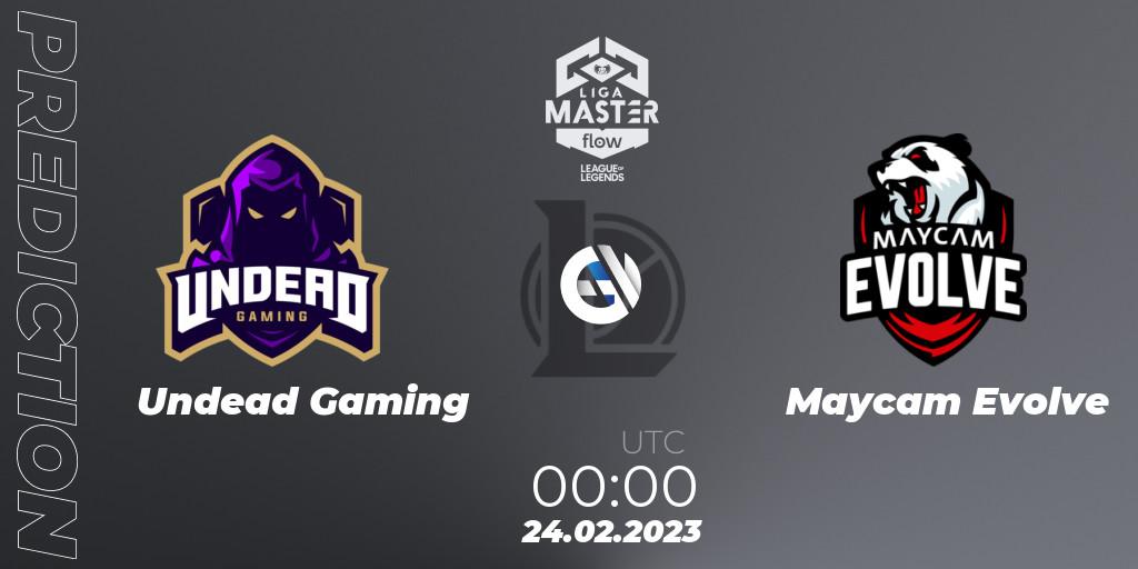 Pronóstico Undead Gaming - Maycam Evolve. 24.02.2023 at 00:00, LoL, Liga Master Opening 2023 - Group Stage