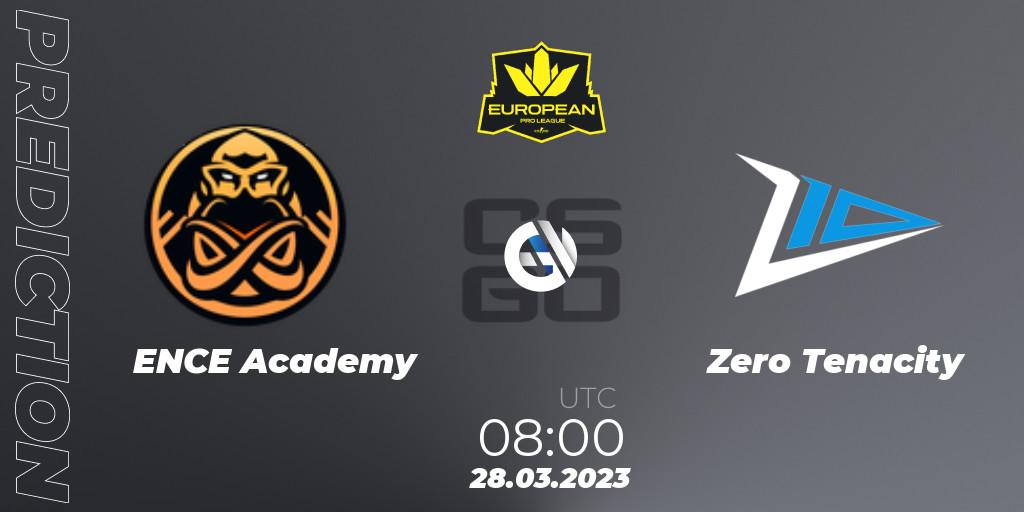 Pronóstico ENCE Academy - Zero Tenacity. 28.03.23, CS2 (CS:GO), European Pro League Season 7: Division 2