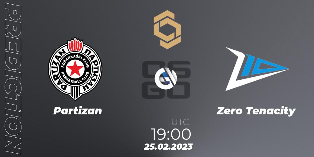 Pronóstico Partizan - Zero Tenacity. 25.02.2023 at 19:20, Counter-Strike (CS2), CCT South Europe Series #3