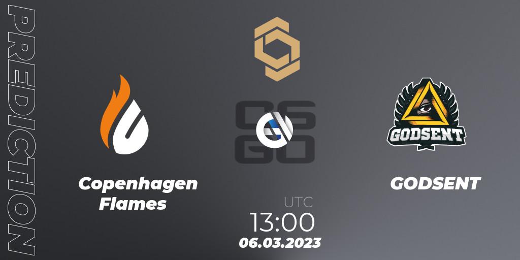 Pronóstico Copenhagen Flames - GODSENT. 06.03.23, CS2 (CS:GO), CCT South Europe Series #3