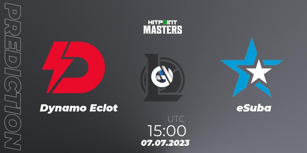 Pronóstico Dynamo Eclot - eSuba. 07.07.2023 at 15:00, LoL, Hitpoint Masters Summer 2023 - Group Stage