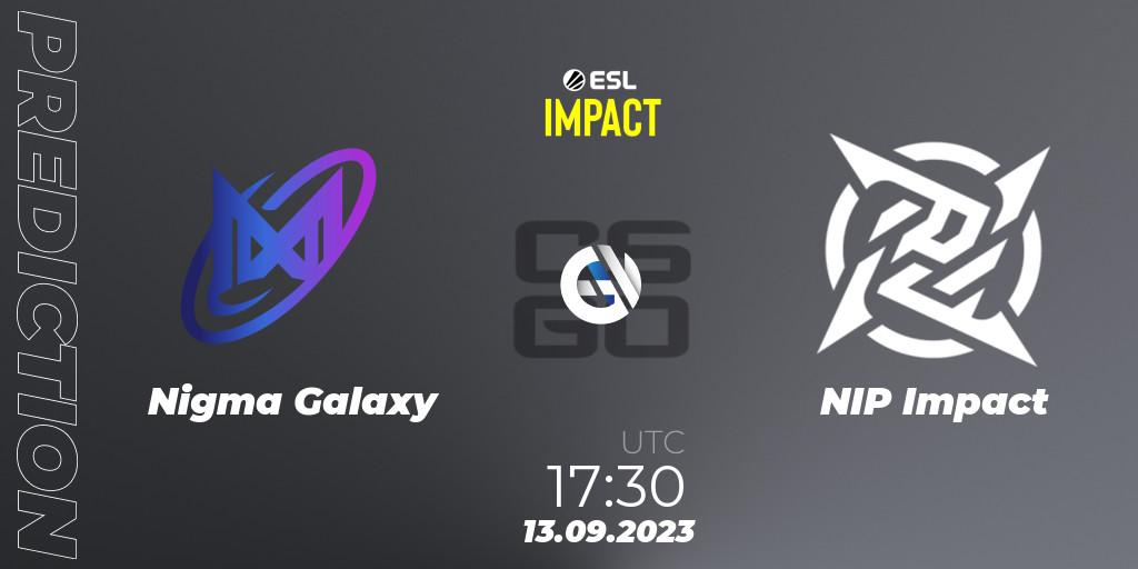 Pronóstico Nigma Galaxy - NIP Impact. 13.09.2023 at 17:30, Counter-Strike (CS2), ESL Impact League Season 4: European Division
