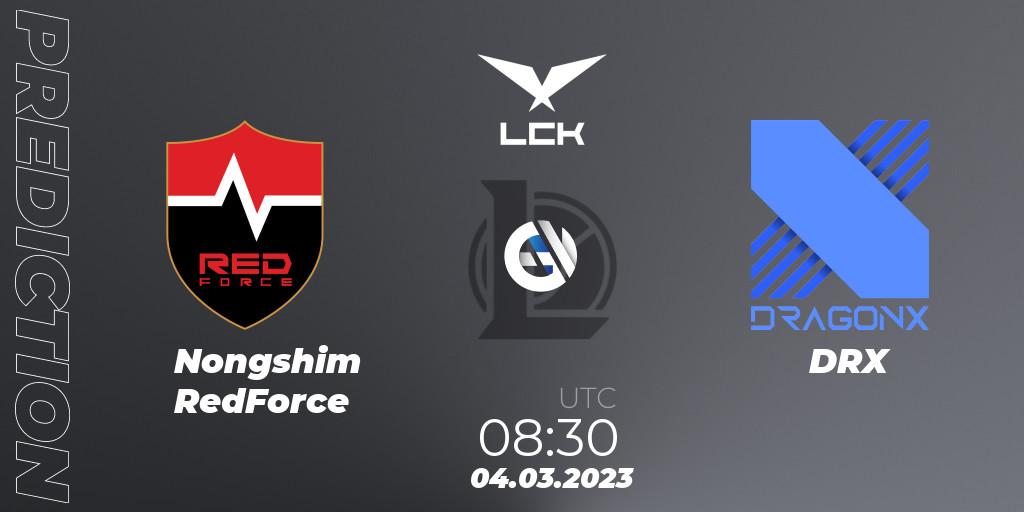 Pronóstico Nongshim RedForce - DRX. 04.03.2023 at 08:30, LoL, LCK Spring 2023 - Group Stage