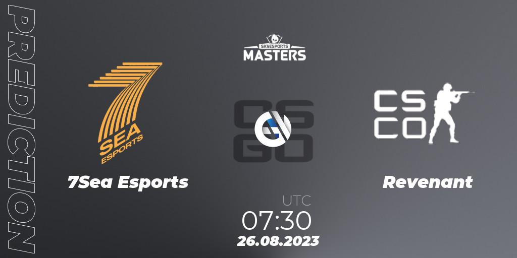 Pronóstico 7Sea Esports - Revenant (Indian team). 26.08.2023 at 06:10, Counter-Strike (CS2), Skyesports Masters 2023 Finals