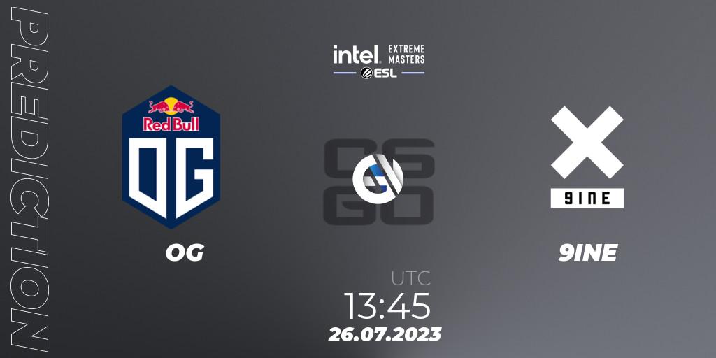 Pronóstico OG - 9INE. 26.07.2023 at 14:15, Counter-Strike (CS2), IEM Cologne 2023 - Play-In