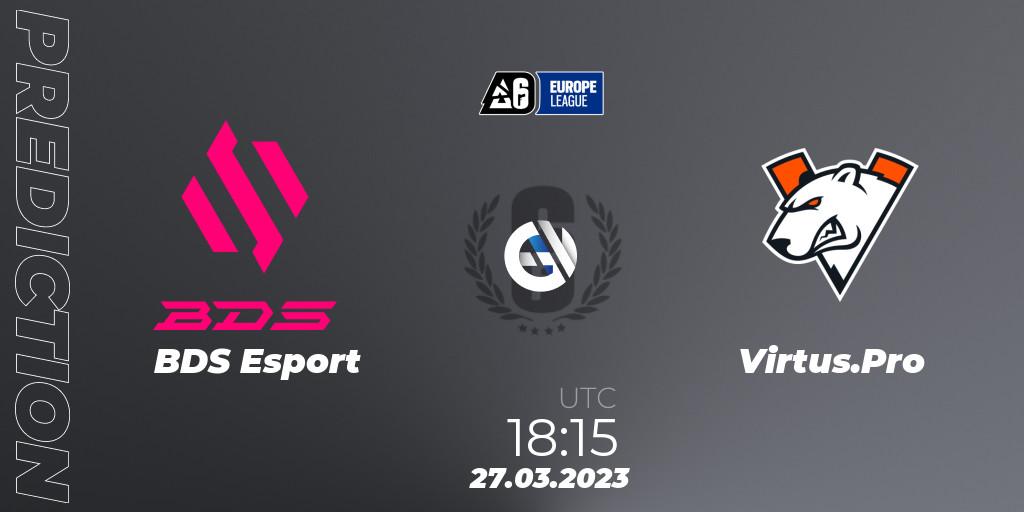 Pronóstico BDS Esport - Virtus.Pro. 27.03.23, Rainbow Six, Europe League 2023 - Stage 1