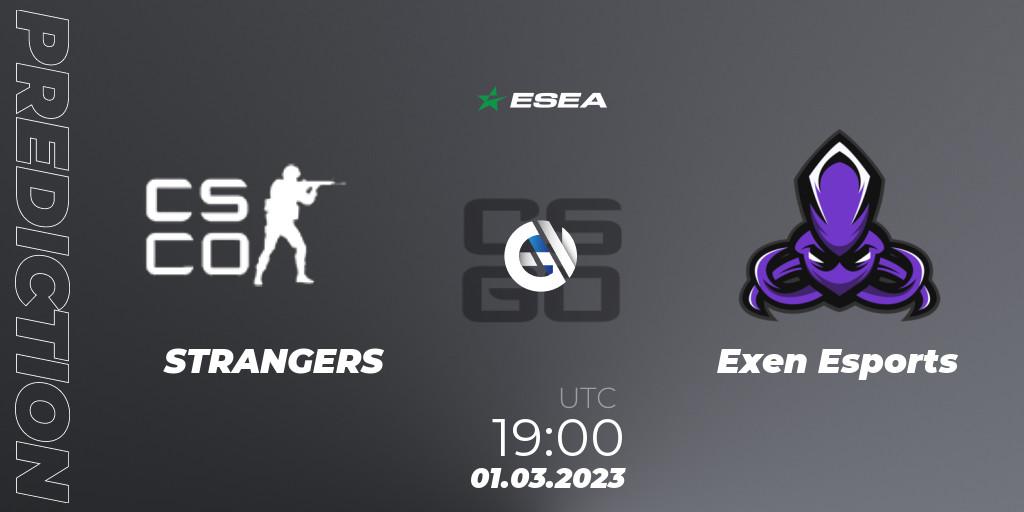 Pronóstico STRANGERS - Exen Esports. 04.03.2023 at 19:00, Counter-Strike (CS2), ESEA Season 44: Advanced Division - Europe