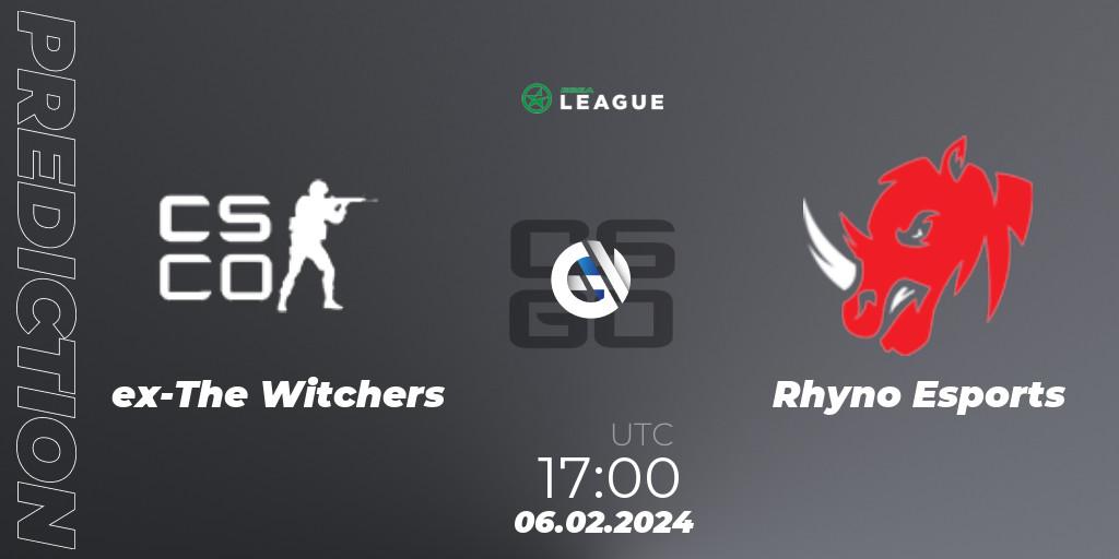 Pronóstico ex-The Witchers - Rhyno Esports. 06.02.2024 at 17:00, Counter-Strike (CS2), ESEA Season 48: Advanced Division - Europe