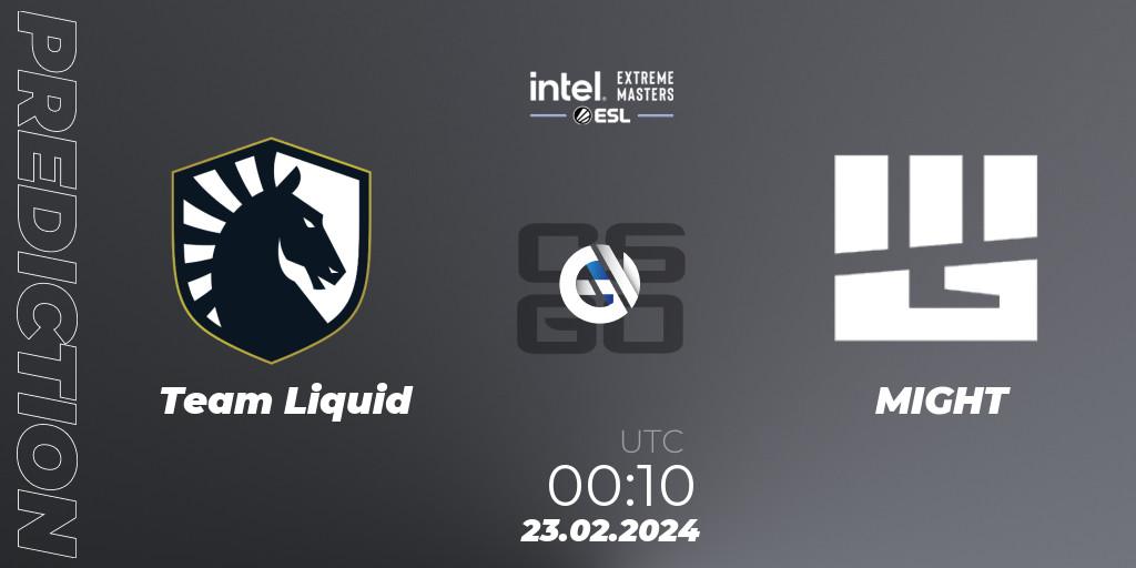 Pronóstico Team Liquid - MIGHT. 23.02.2024 at 00:10, Counter-Strike (CS2), Intel Extreme Masters Dallas 2024: North American Open Qualifier #1