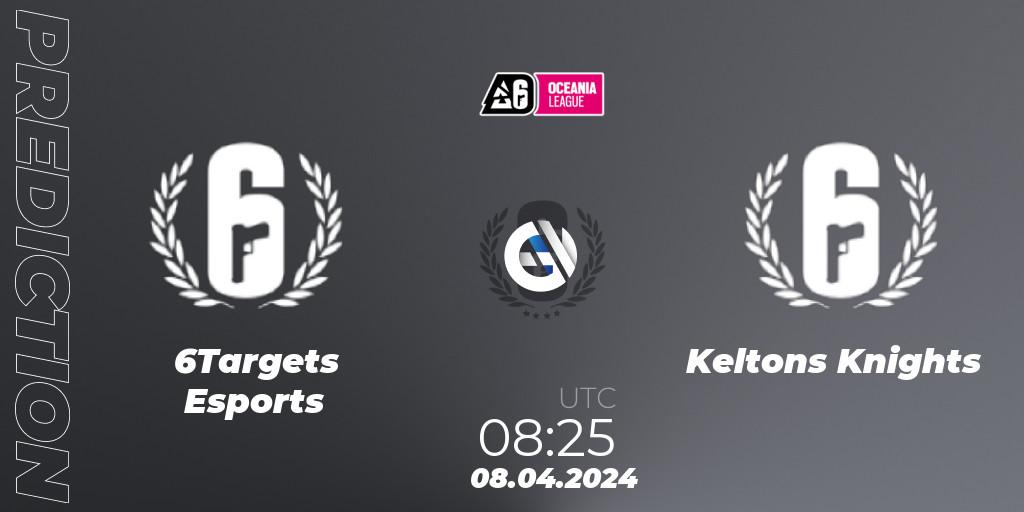 Pronóstico 6Targets Esports - Keltons Knights. 08.04.2024 at 09:25, Rainbow Six, Oceania League 2024 - Stage 1