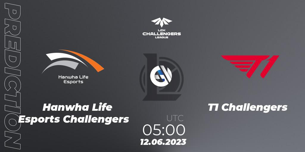 Pronóstico Hanwha Life Esports Challengers - T1 Challengers. 12.06.23, LoL, LCK Challengers League 2023 Summer - Group Stage