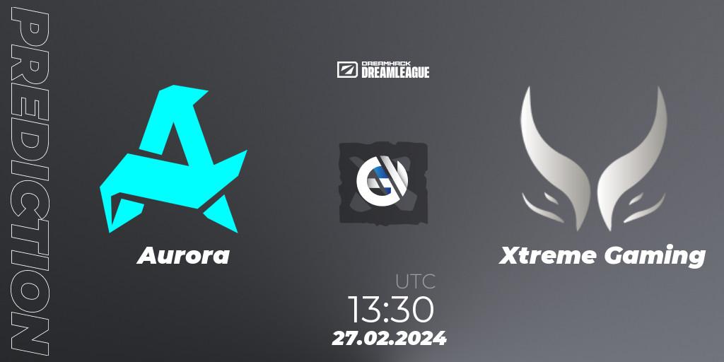Pronóstico Aurora - Xtreme Gaming. 27.02.24, Dota 2, DreamLeague Season 22