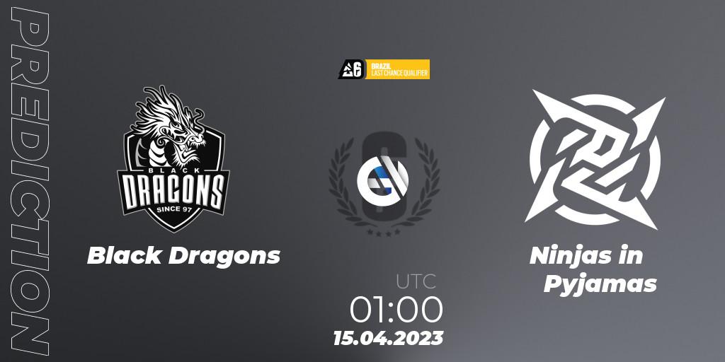 Pronóstico Black Dragons - Ninjas in Pyjamas. 15.04.2023 at 01:00, Rainbow Six, Brazil League 2023 - Stage 1 - Last Chance Qualifiers