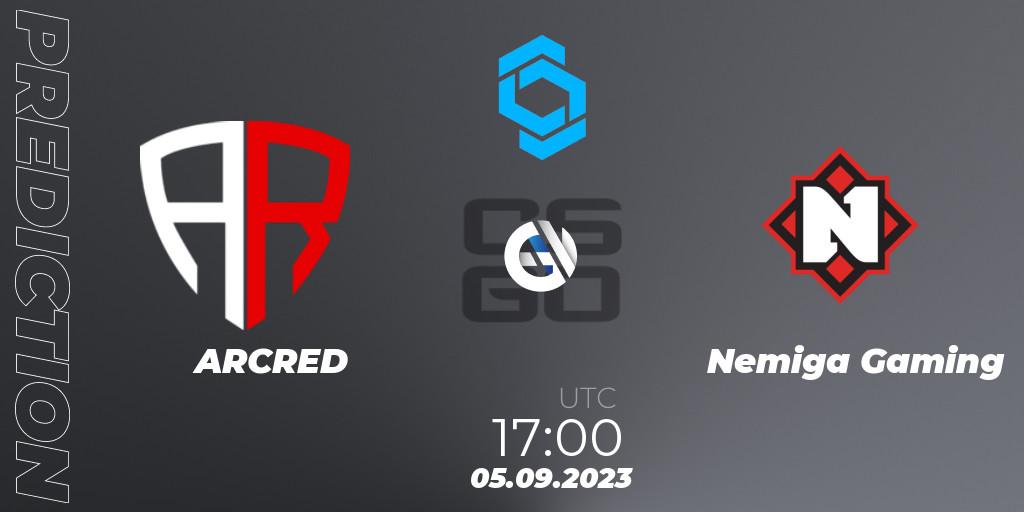 Pronóstico ARCRED - Nemiga Gaming. 05.09.2023 at 17:00, Counter-Strike (CS2), CCT East Europe Series #2: Closed Qualifier