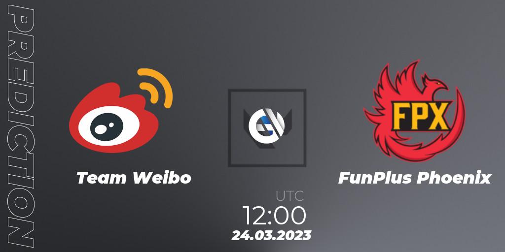 Pronóstico Team Weibo - FunPlus Phoenix. 24.03.23, VALORANT, FGC Valorant Invitational 2023: Act 1