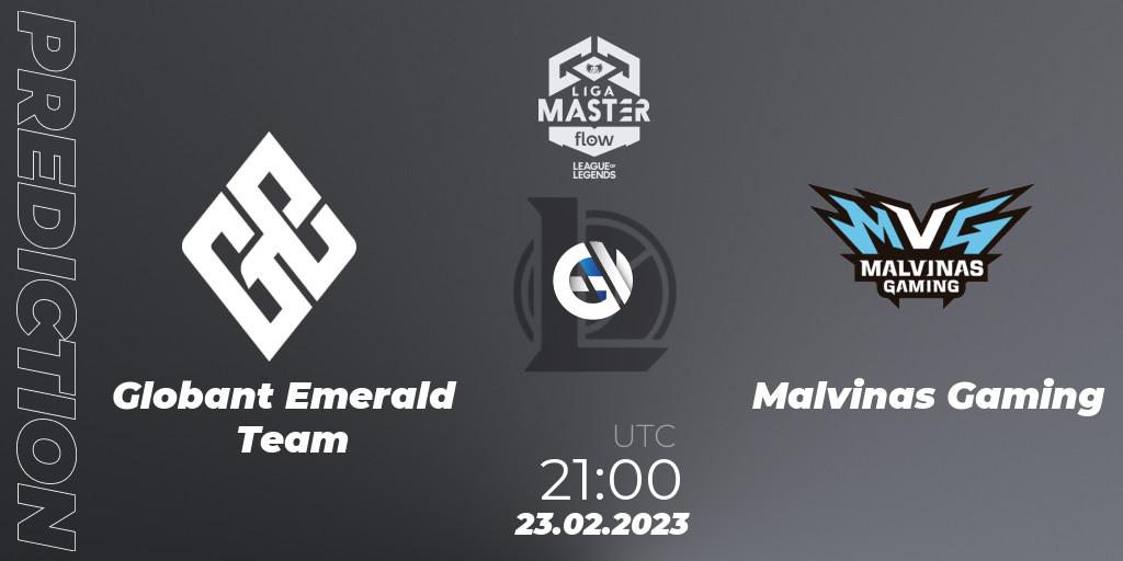 Pronóstico Globant Emerald Team - Malvinas Gaming. 23.02.2023 at 21:00, LoL, Liga Master Opening 2023 - Group Stage